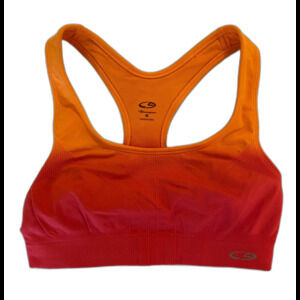 Champion Sports  Bra Yoga Pilates Running Orange Ombré Size Small